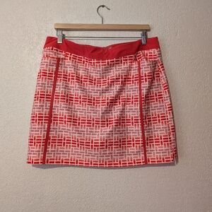 Adidas adistar golf athletic red Geometric Women's Skirt